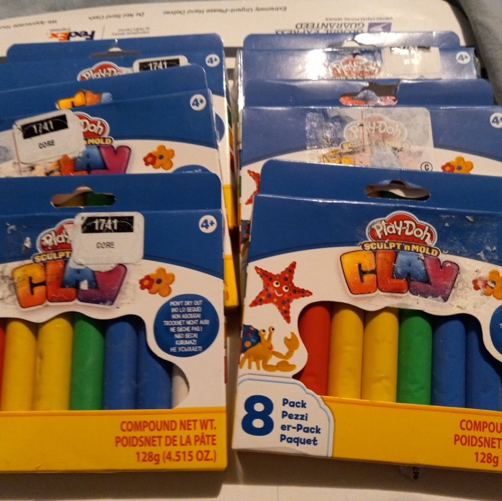 Play-Doh, Sculp'N Mold, 8 pack primary colors clay New unopened packages - Picture 2 of 8